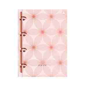 CADERNO ARGOLADO/FICHARIO ROSA ROSE